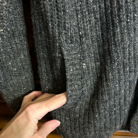 Marine Layer Mens Large Maurice Cardigan “Soot” grey wool alpaca - Picture 8 of 10